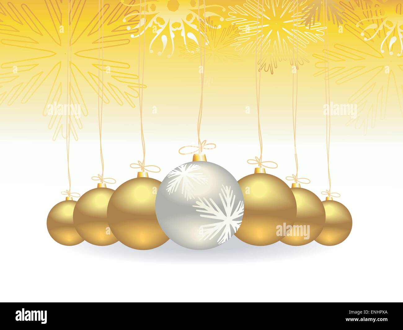 Vector Christmas beautiful gold balls Stock Vector Image & Art - Alamy