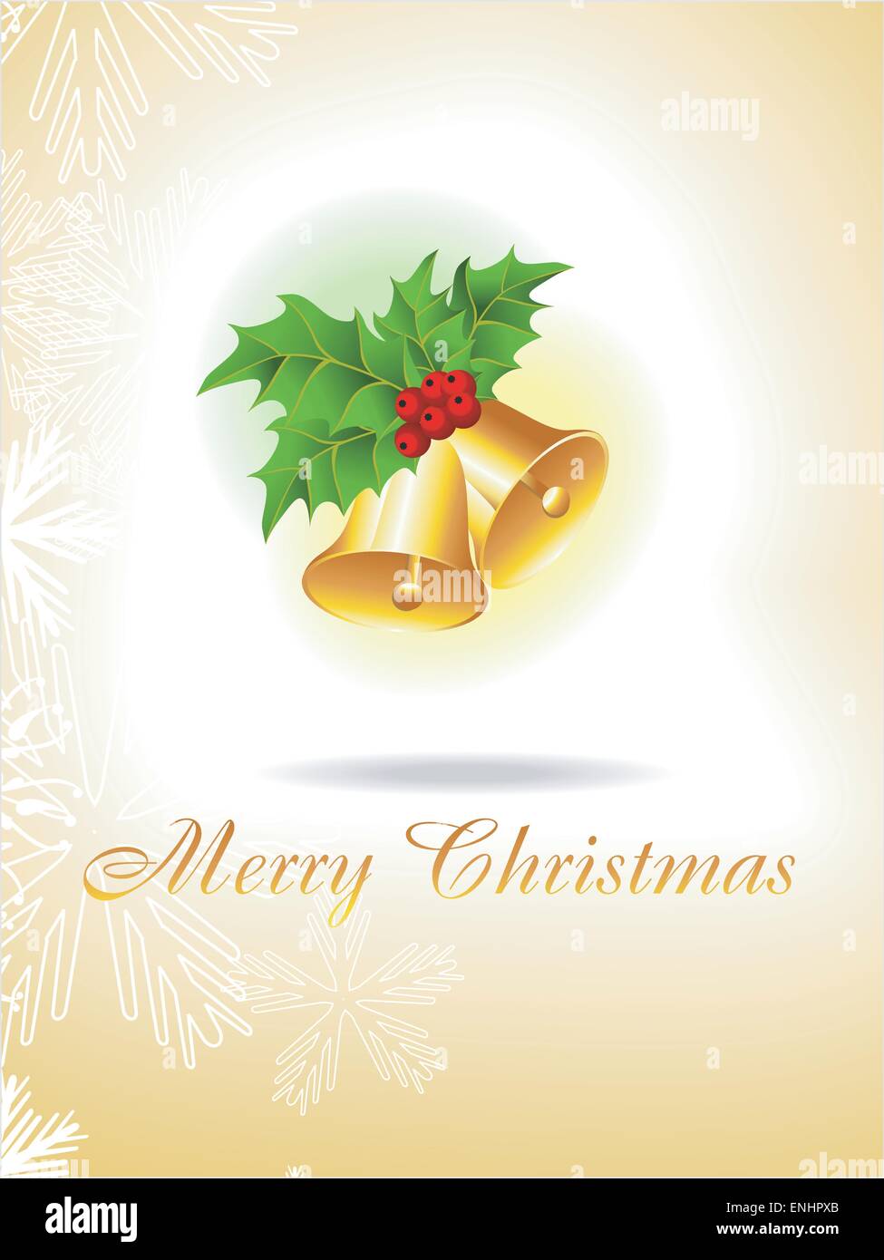 Vector Christmas beautiful golden Bells Stock Vector Image & Art - Alamy