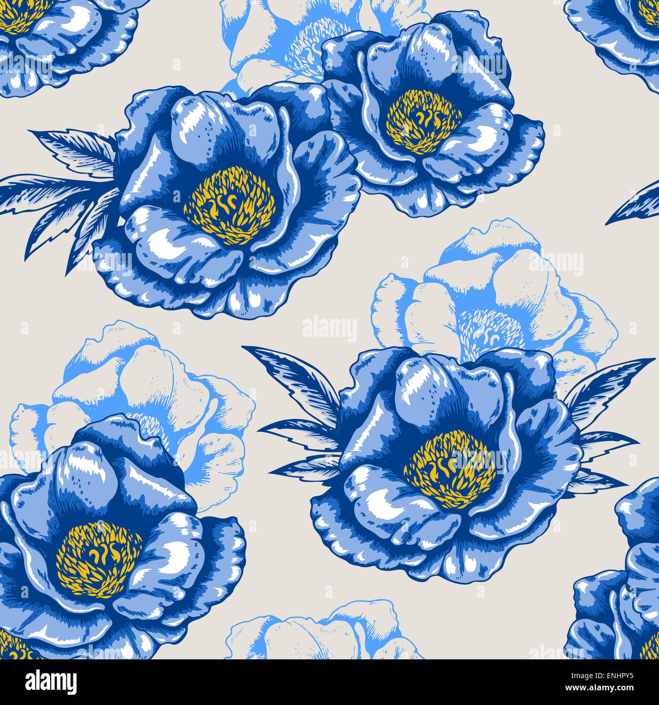 Seamless pattern flower hi-res stock photography and images - Alamy