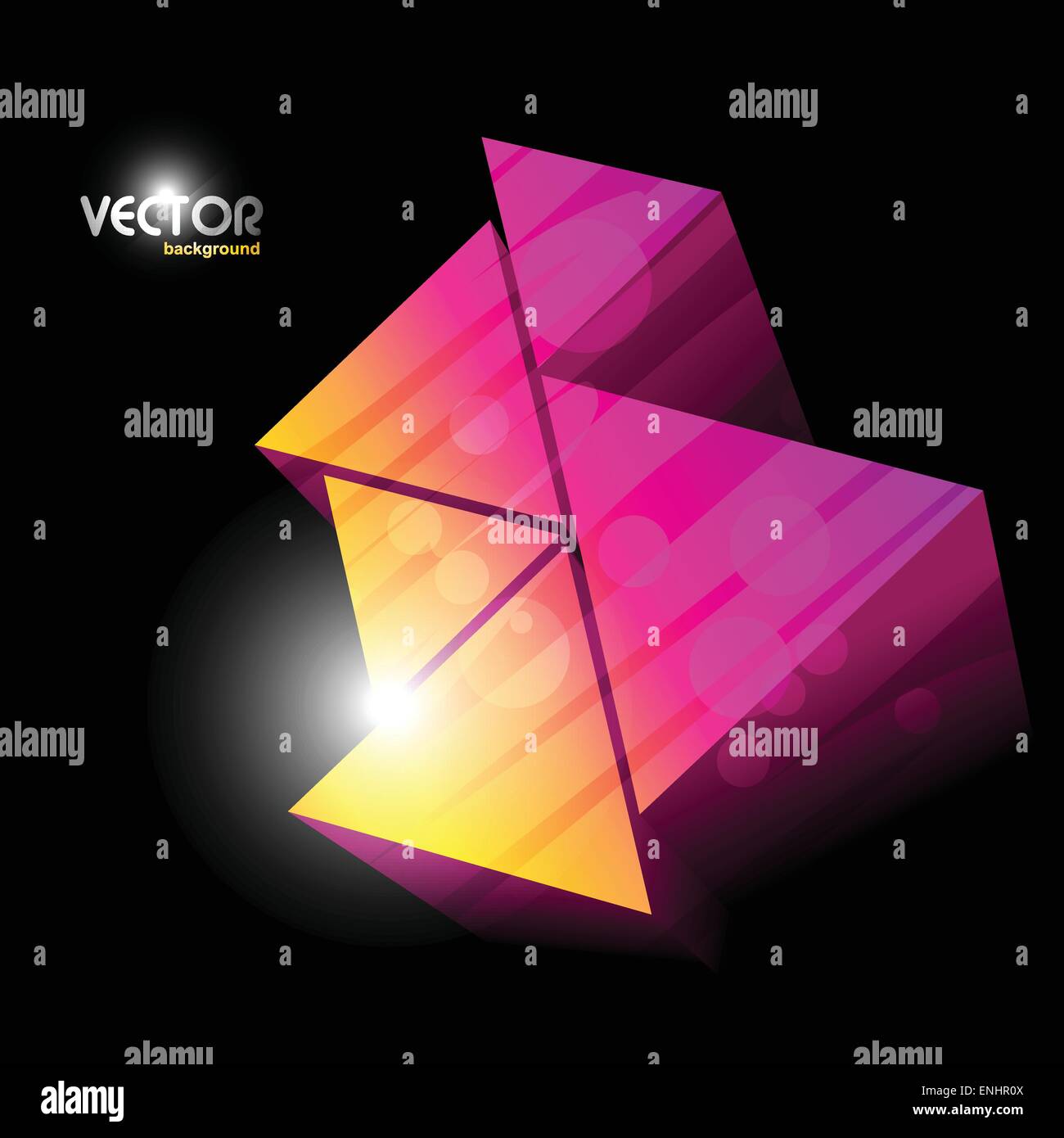 3d illustration black triangles Stock Vector Images - Alamy