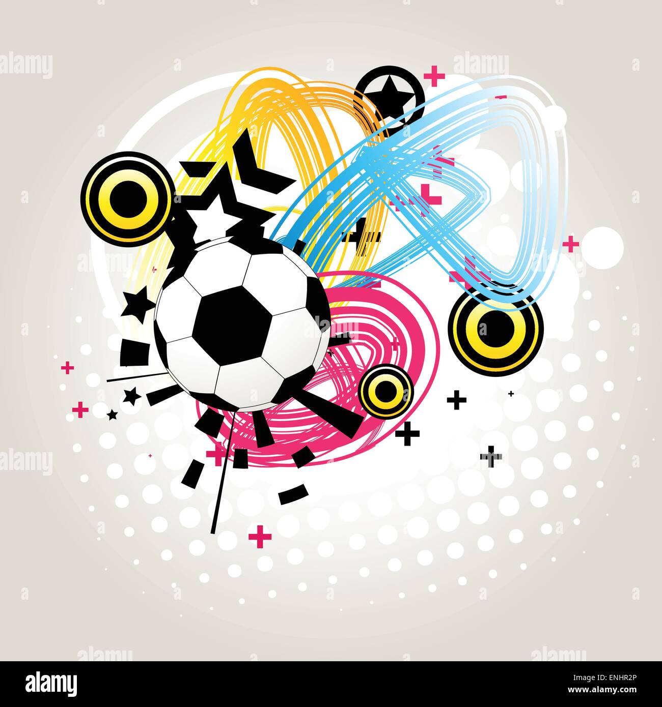 vector abstract football in funky background Stock Vector Image & Art