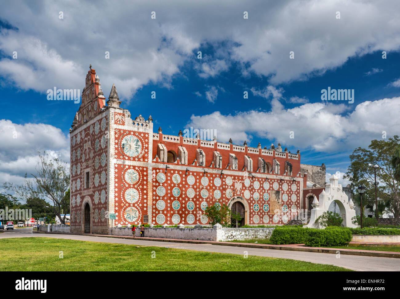 Iglesia de Santo Domingo (Convent Church) in Uayma, Yucatan state, Mexico Stock Photo