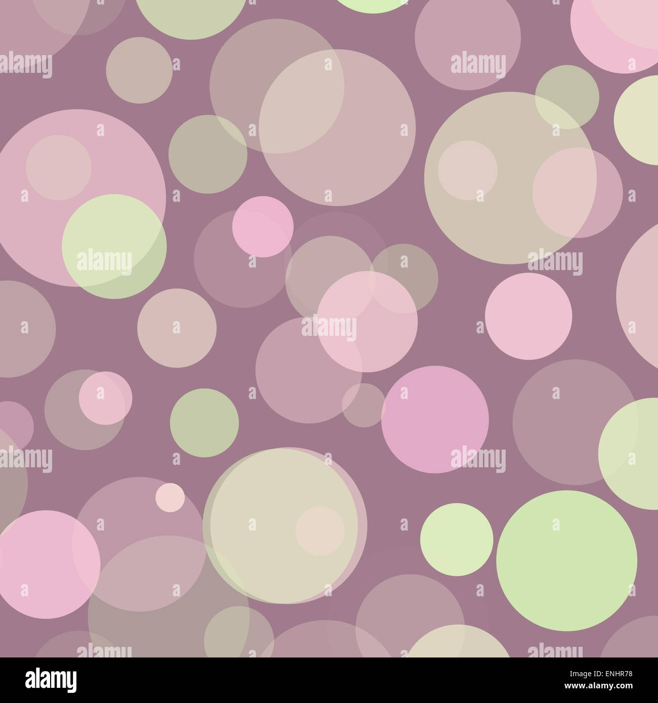 Pink Green Brown Mauve Polka Dots Background Texture Stock Photo