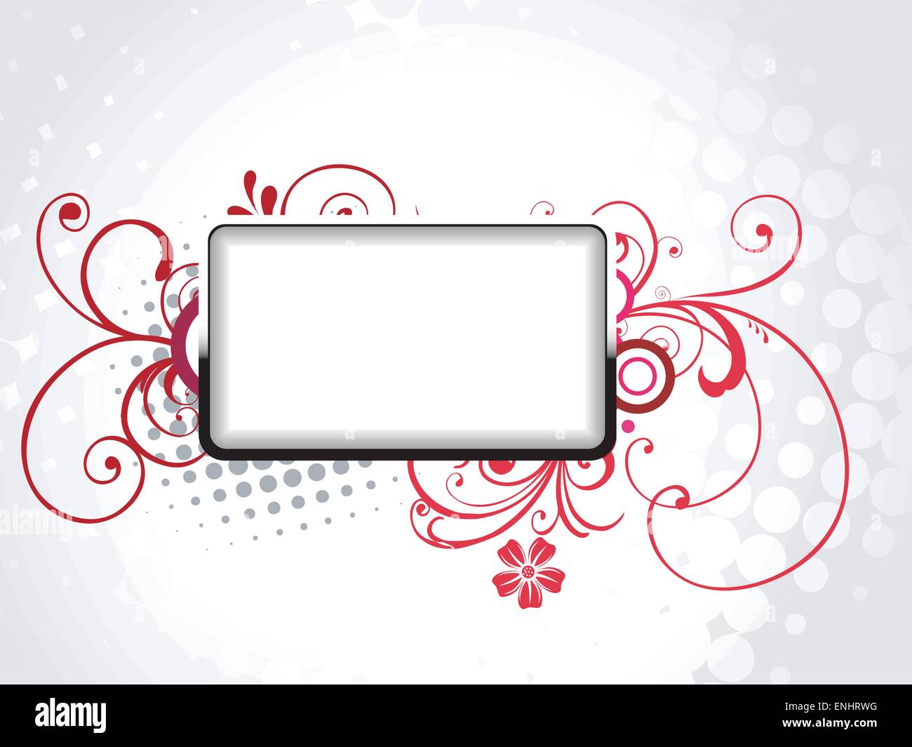 vector text frame panel with florals Stock Vector Image & Art - Alamy