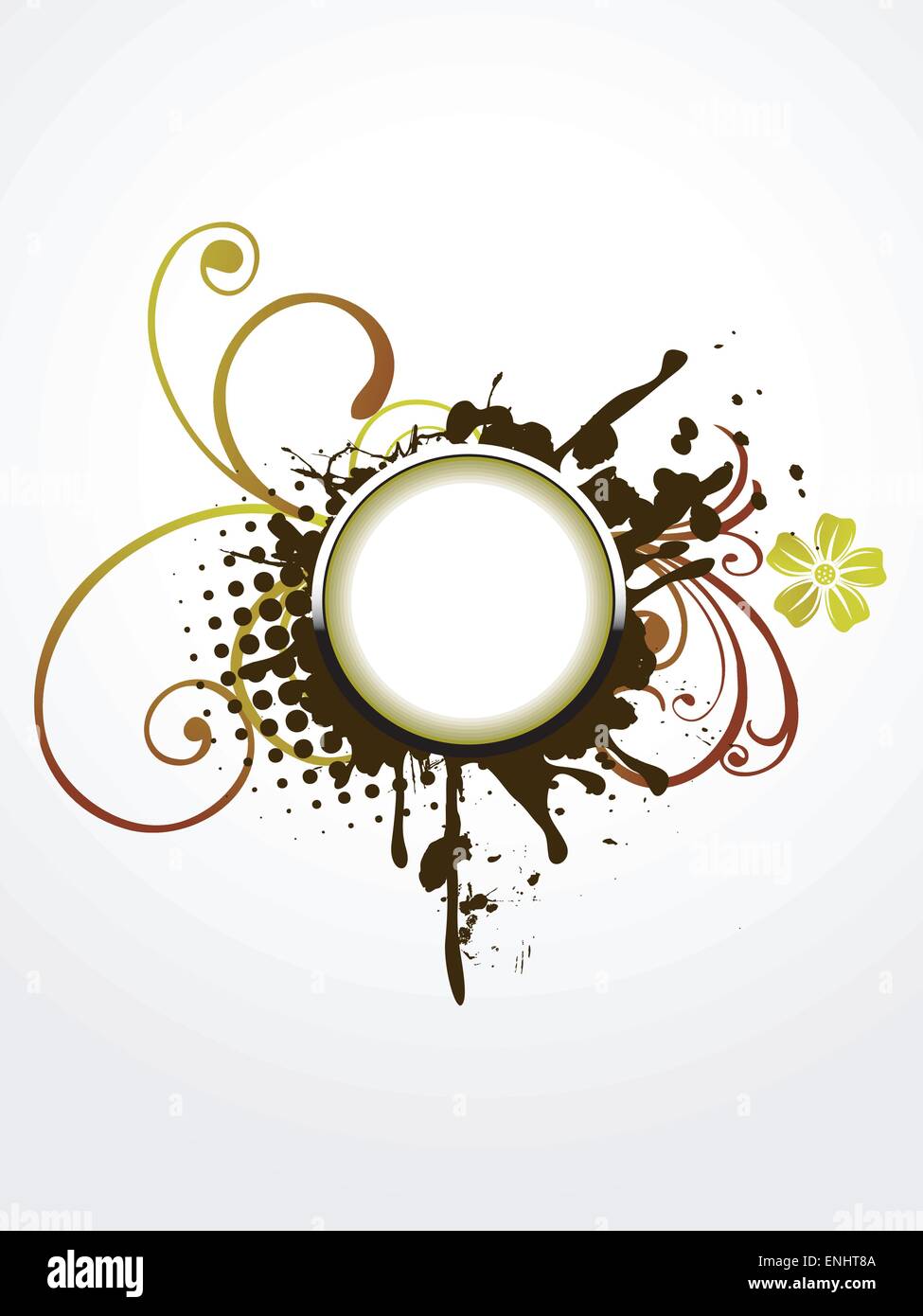vector text frame panel with florals Stock Vector Image & Art - Alamy