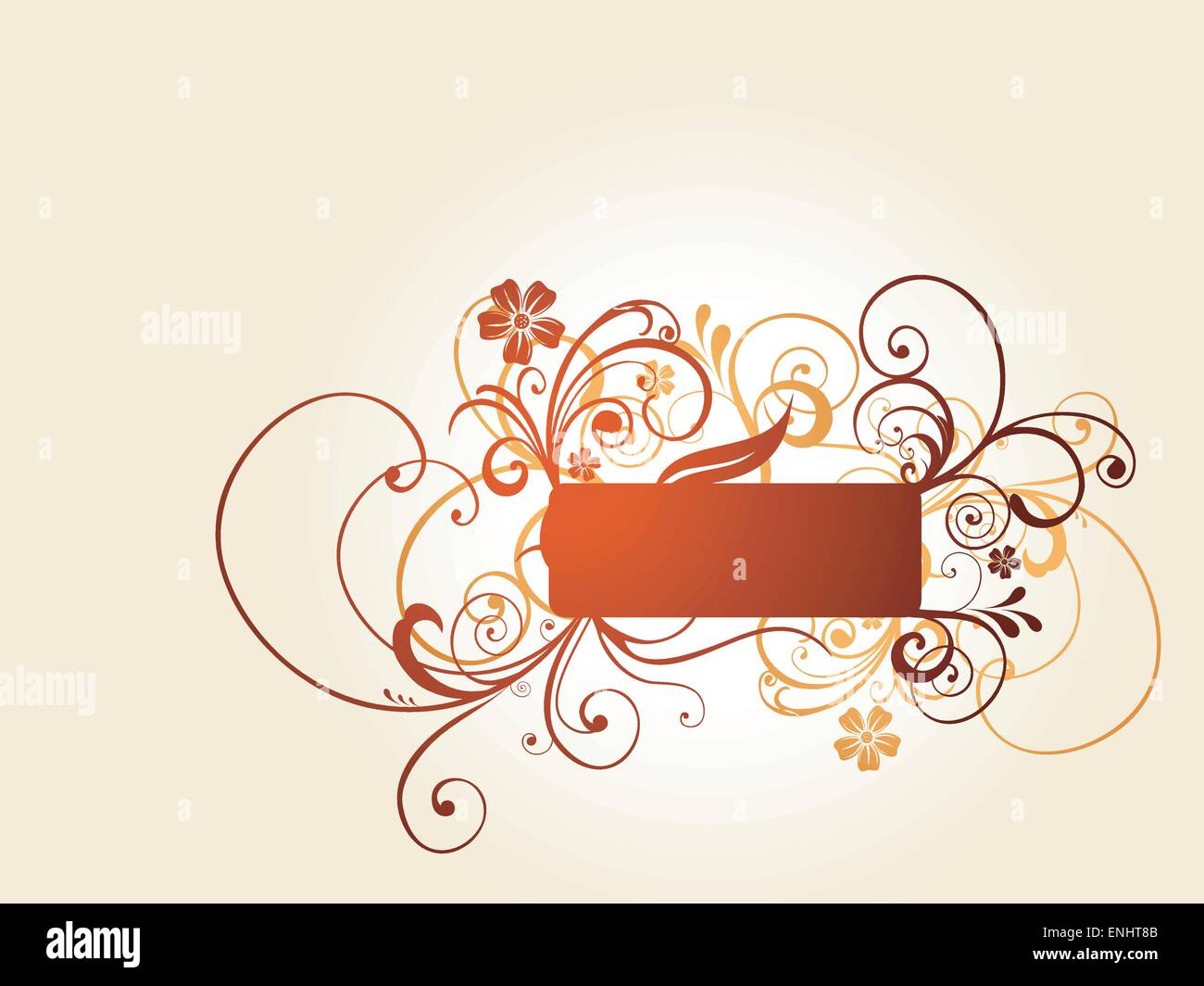 vector text frame panel with florals Stock Vector Image & Art - Alamy