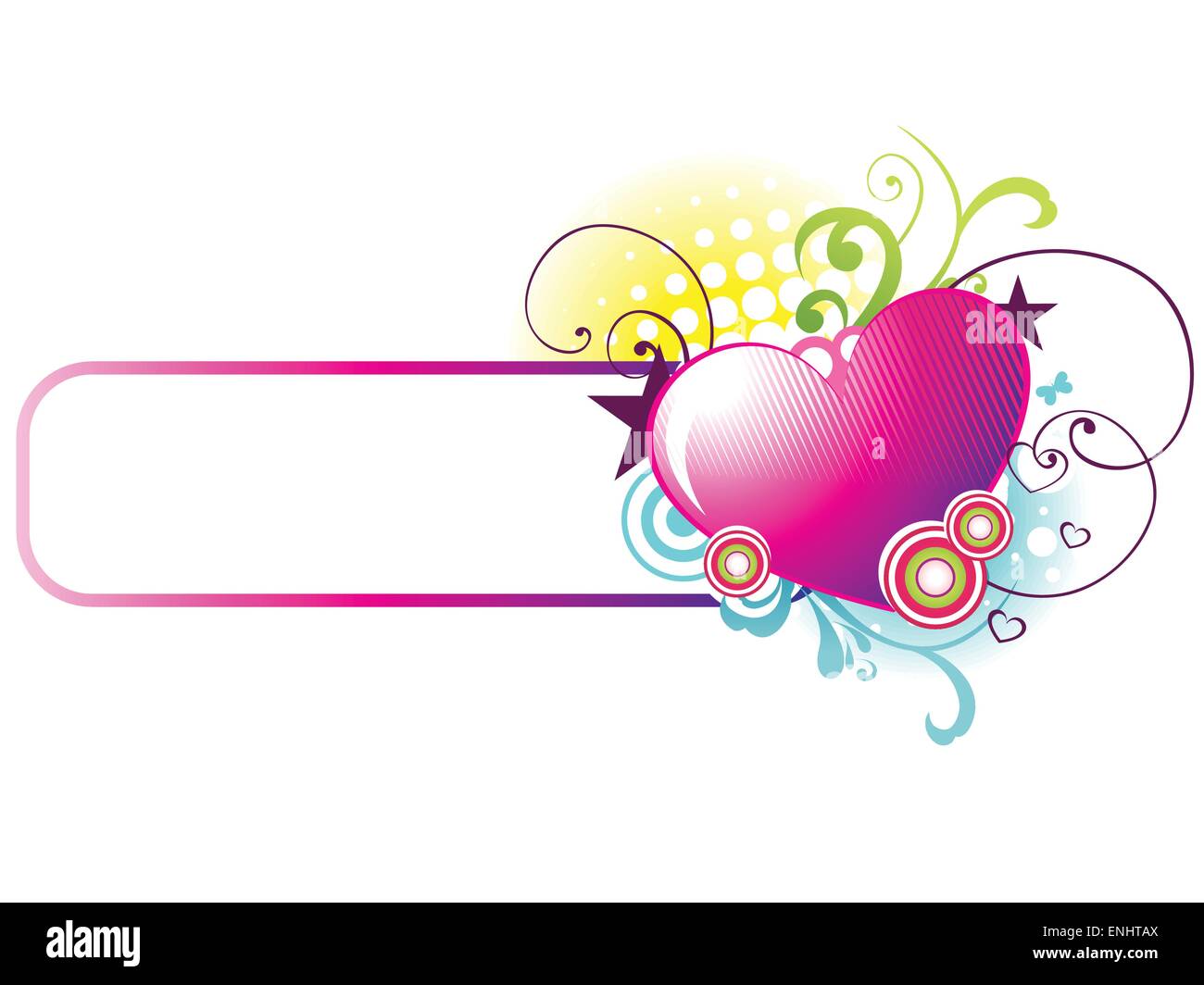 beautiful heart colorful vector background with place for text Stock Vector