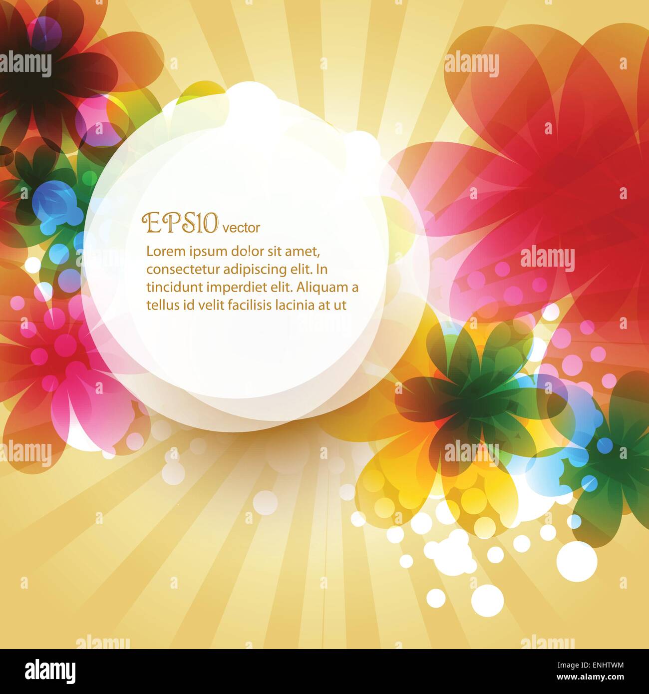 beautiful flower background with space for your text Stock Vector Image ...