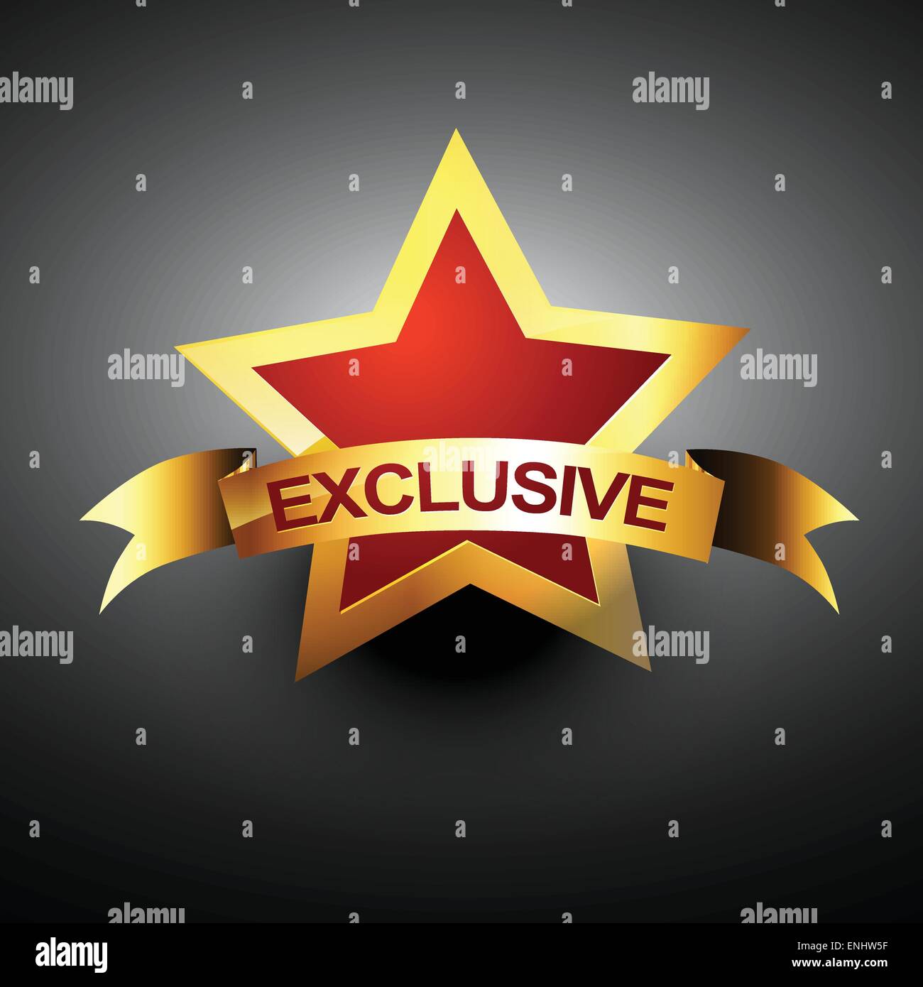 exclusve vector icon in golden color Stock Vector Image & Art - Alamy
