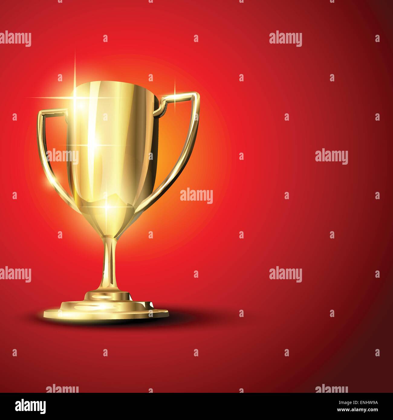 Golden trophy isolated on background. Eps10 illustration Stock Vector ...