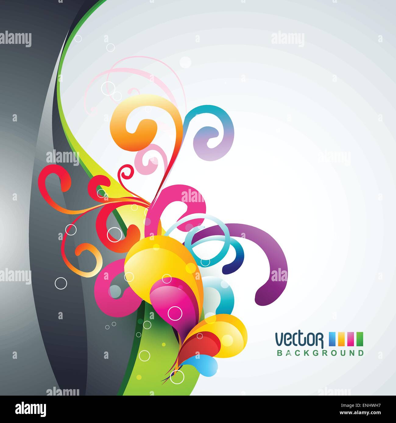 colorful floral vector design background Stock Vector Image & Art - Alamy