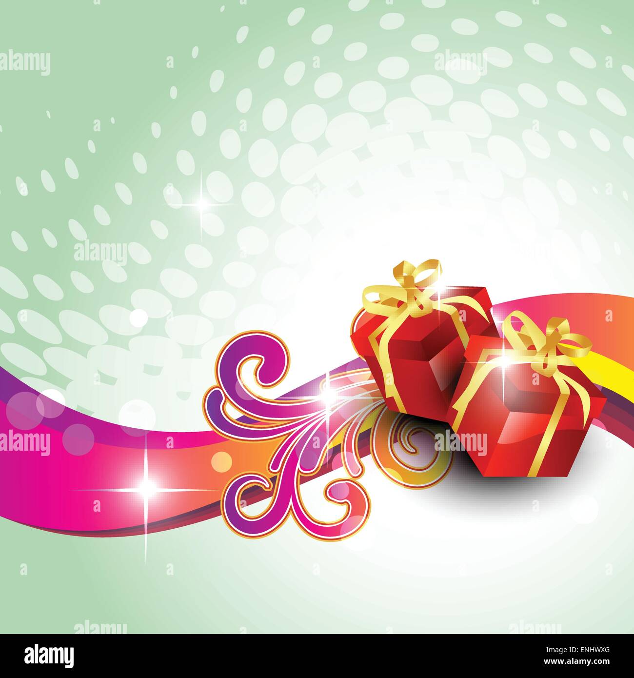 vector gift box on artistic background Stock Vector Image & Art - Alamy