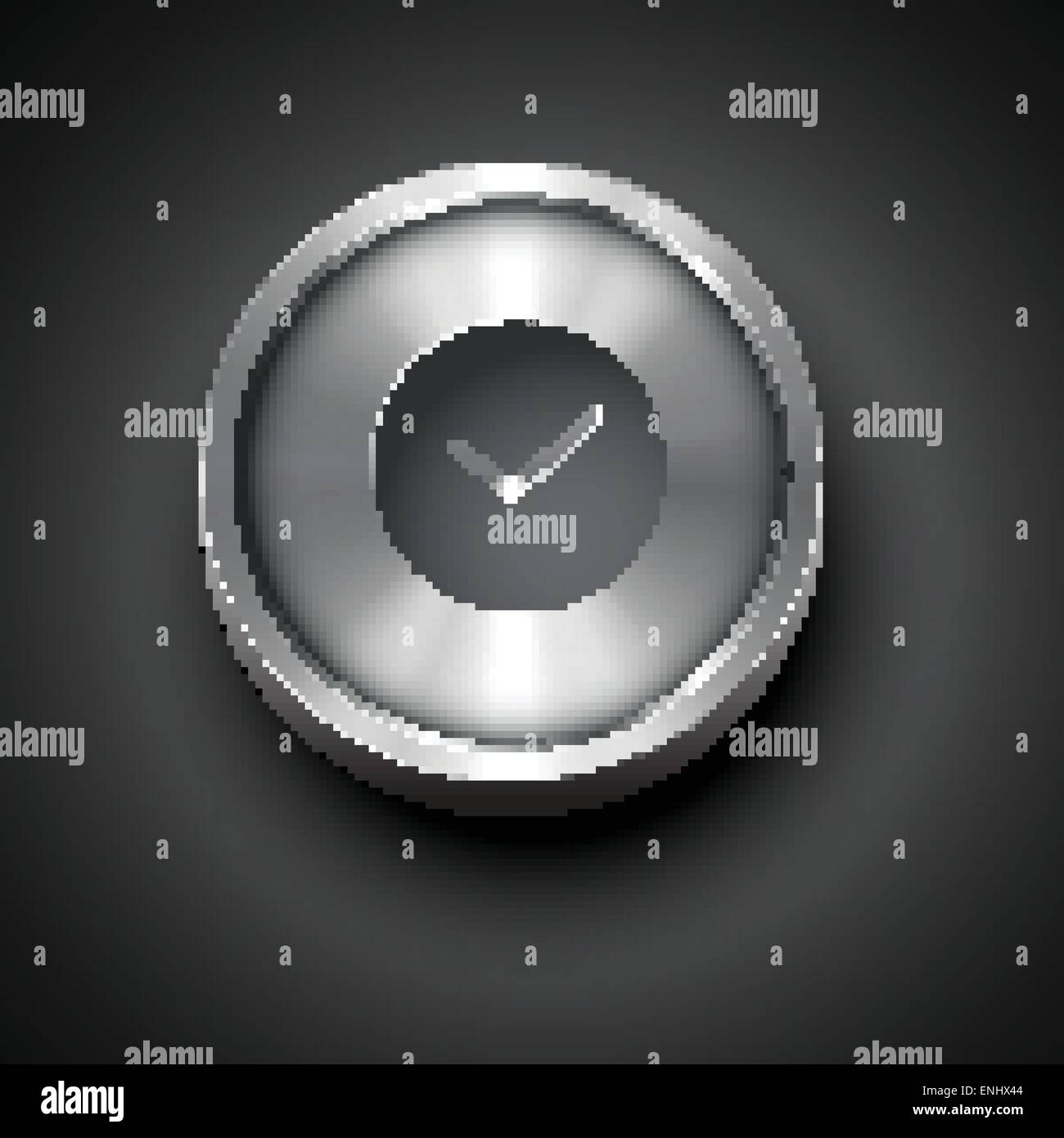 vector metallic clock icon design Stock Vector Image & Art - Alamy