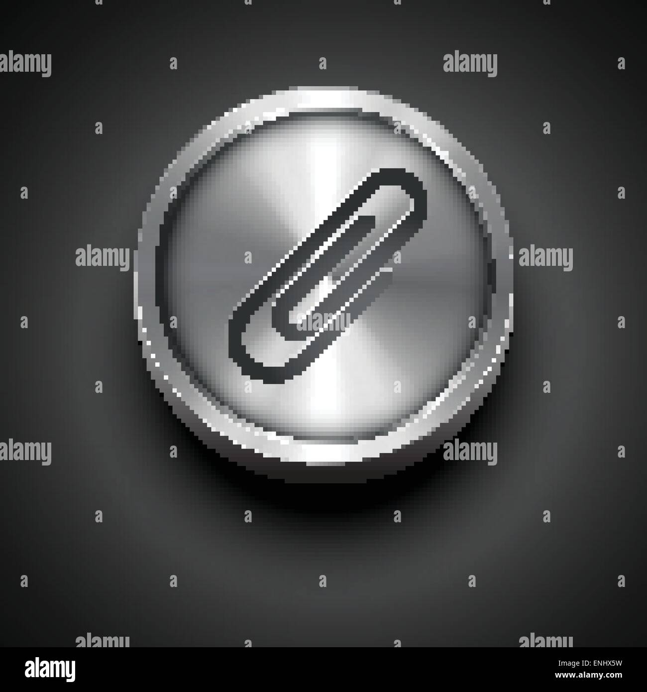 vector paper pin metallic icon isolated on dark background Stock Vector ...