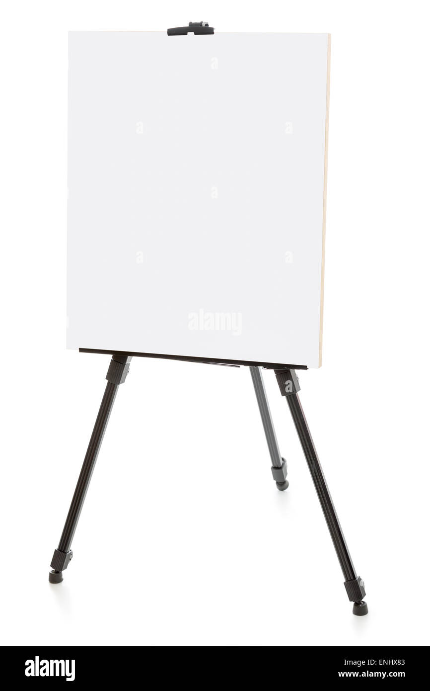 easel or flipchart isolated on white Stock Photo