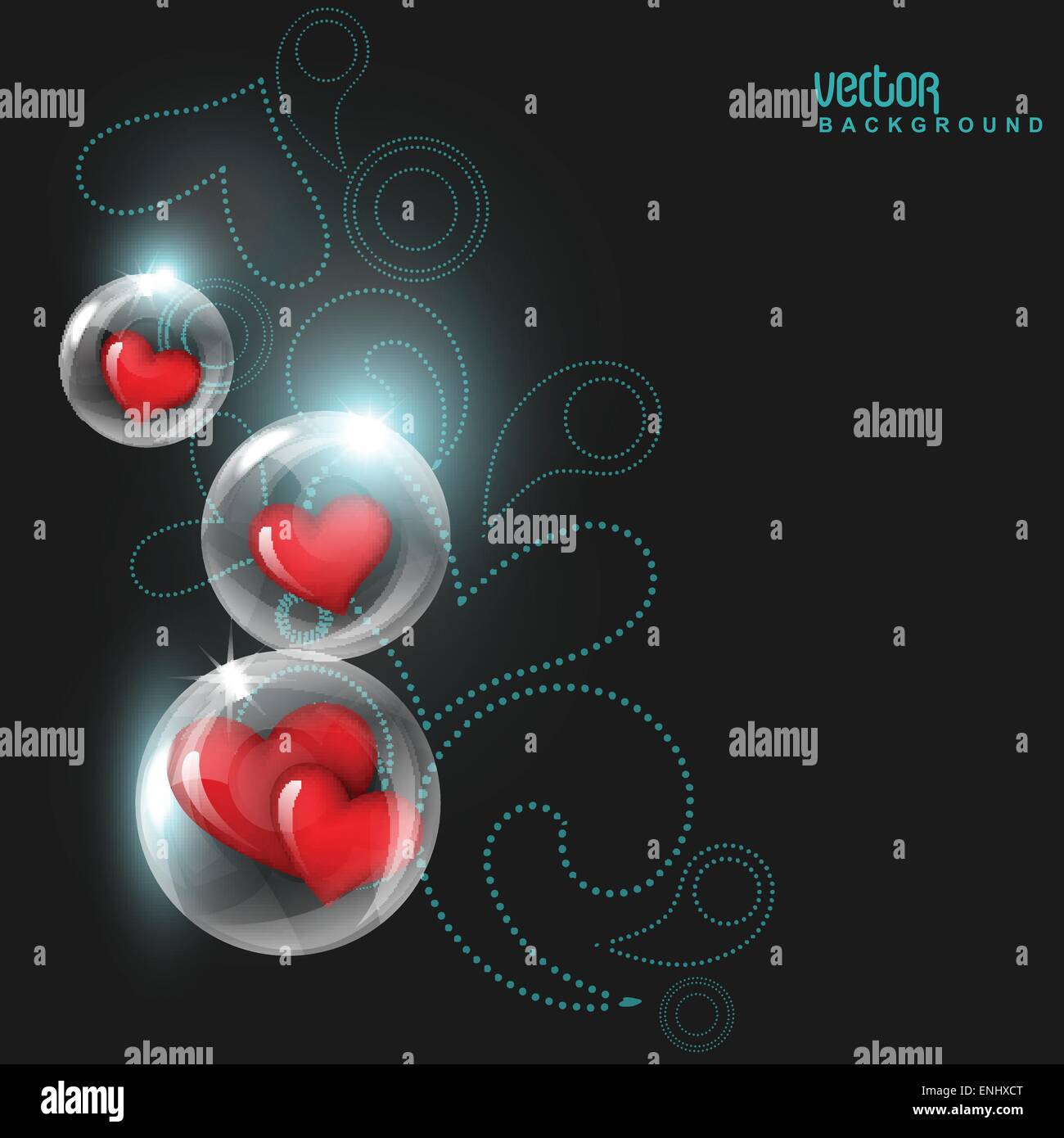 vector hearts enclosed in bubble Stock Vector Image & Art Alamy