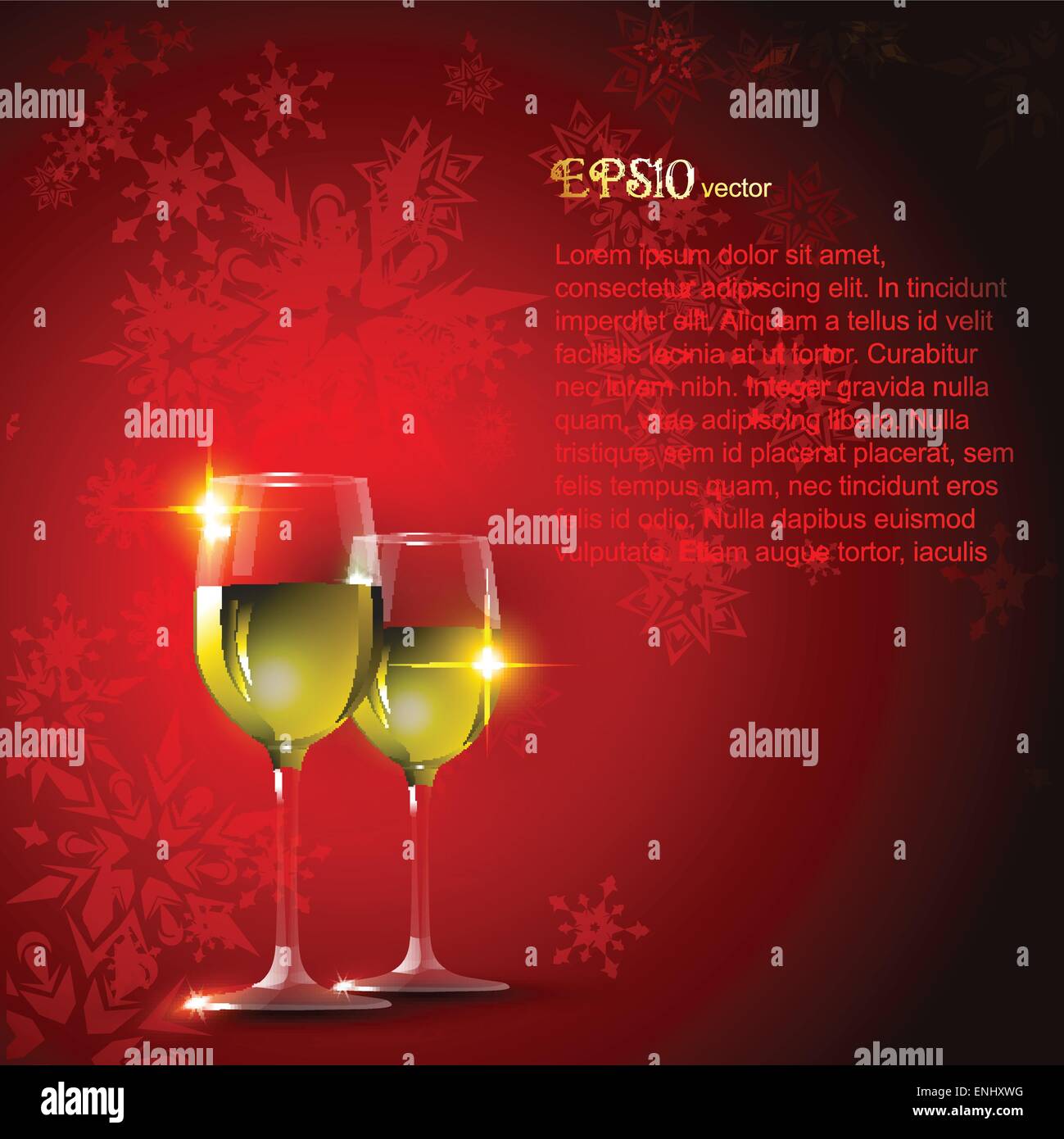 vector wine glass on red background Stock Vector Image & Art - Alamy