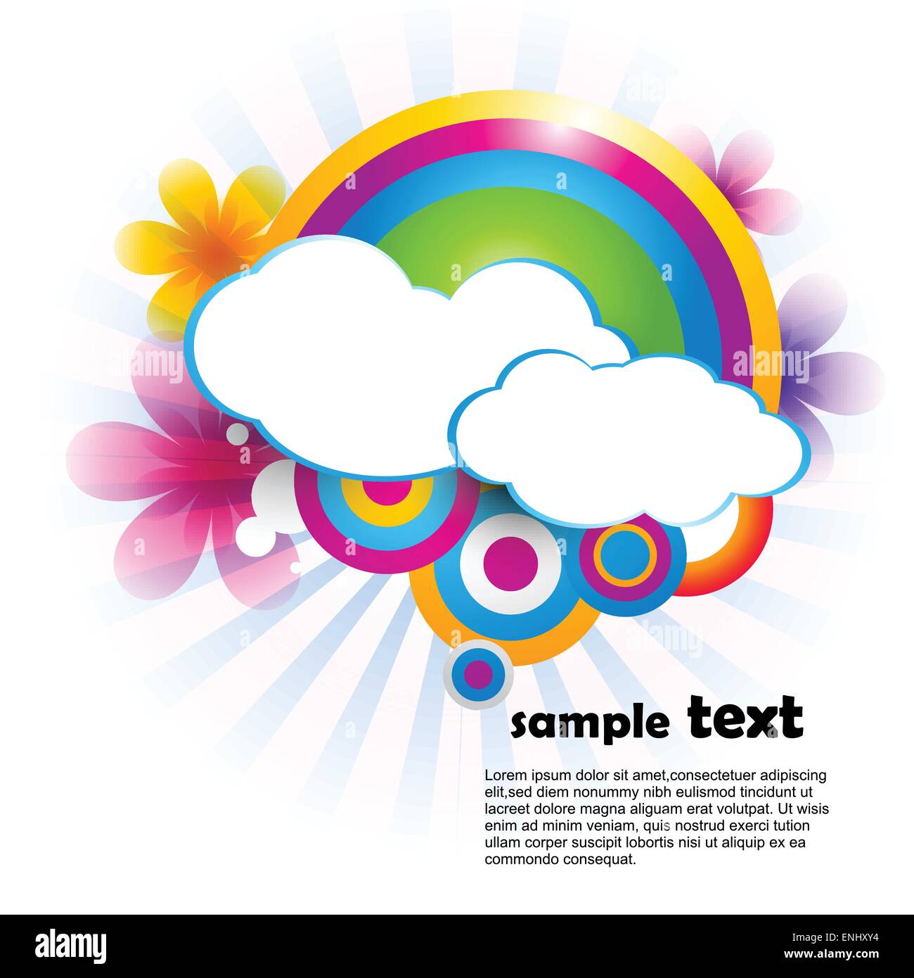 vector cloud and rainbow design background Stock Vector Image & Art - Alamy