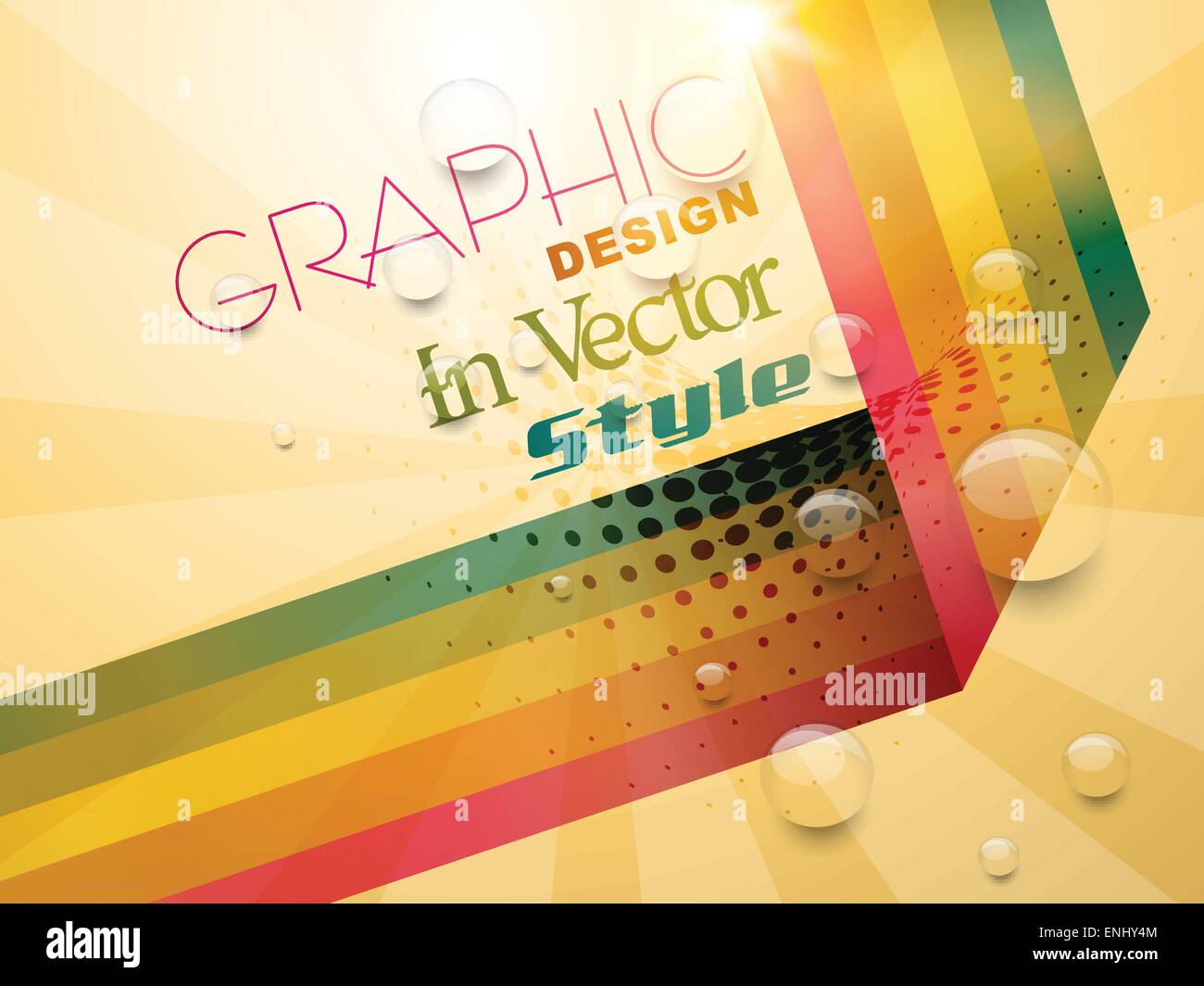 vector stylish retro lines deign art Stock Vector