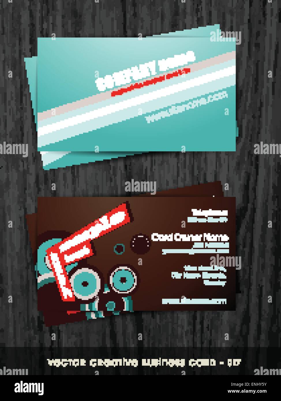 vector creative abstract style business card template Stock Vector ...
