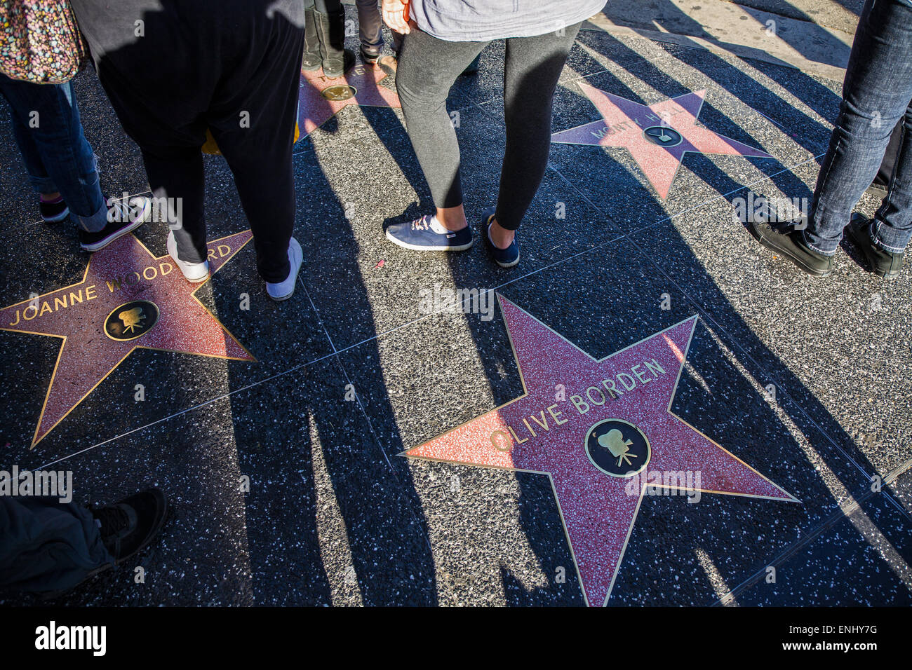 U.S.A., California, Los Angeles, Hollywood, the Walk of Fame Stock