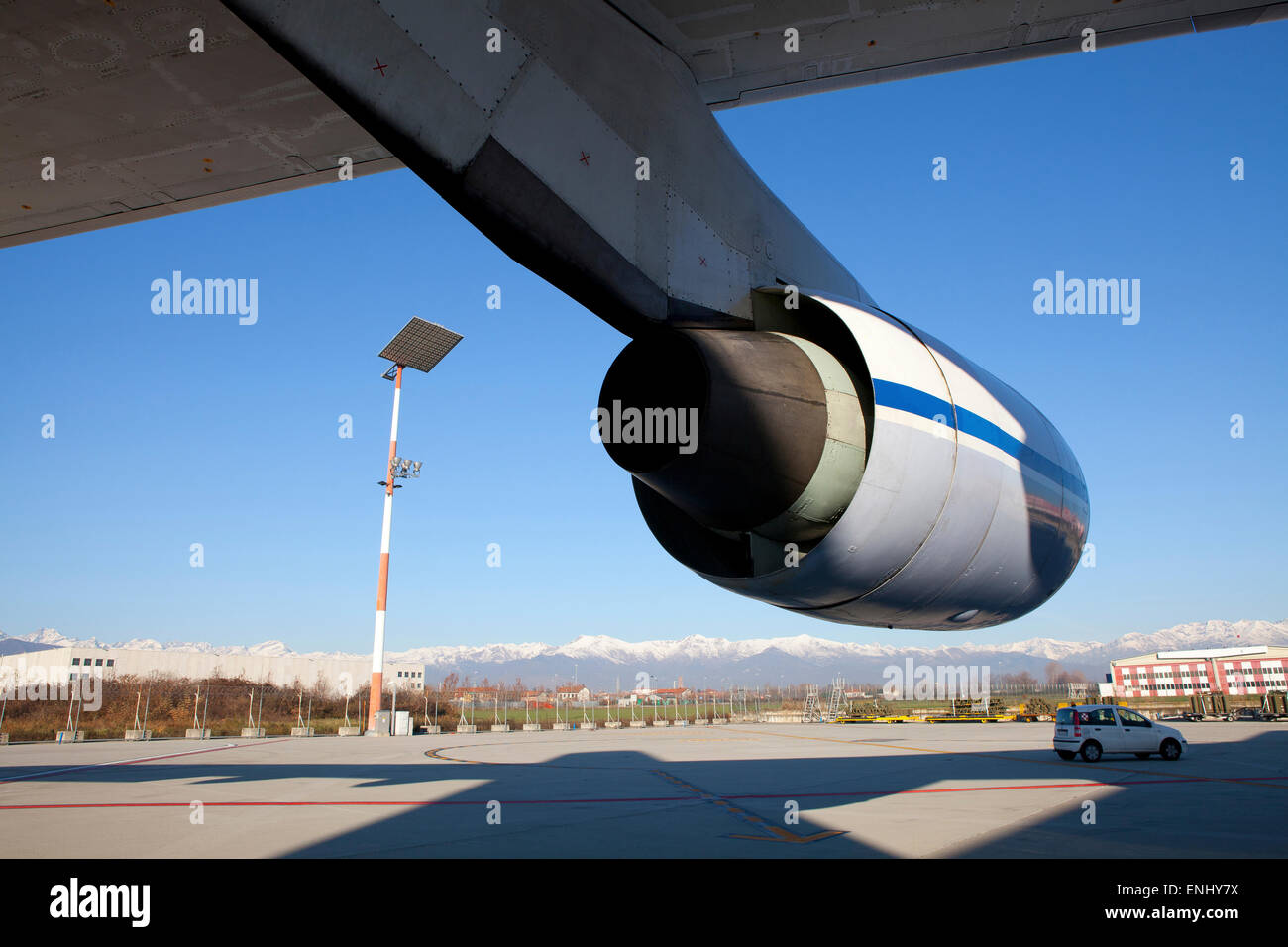 Antonov 225 airplane engine Stock Photo