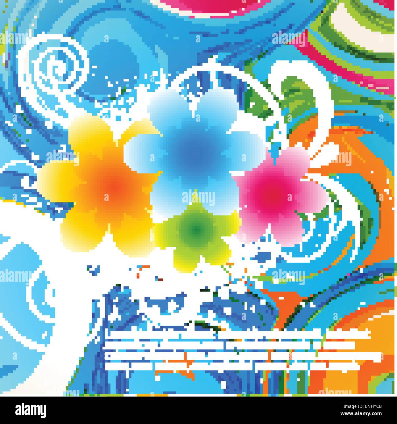 Abstract flower background Stock Vector Images - Alamy