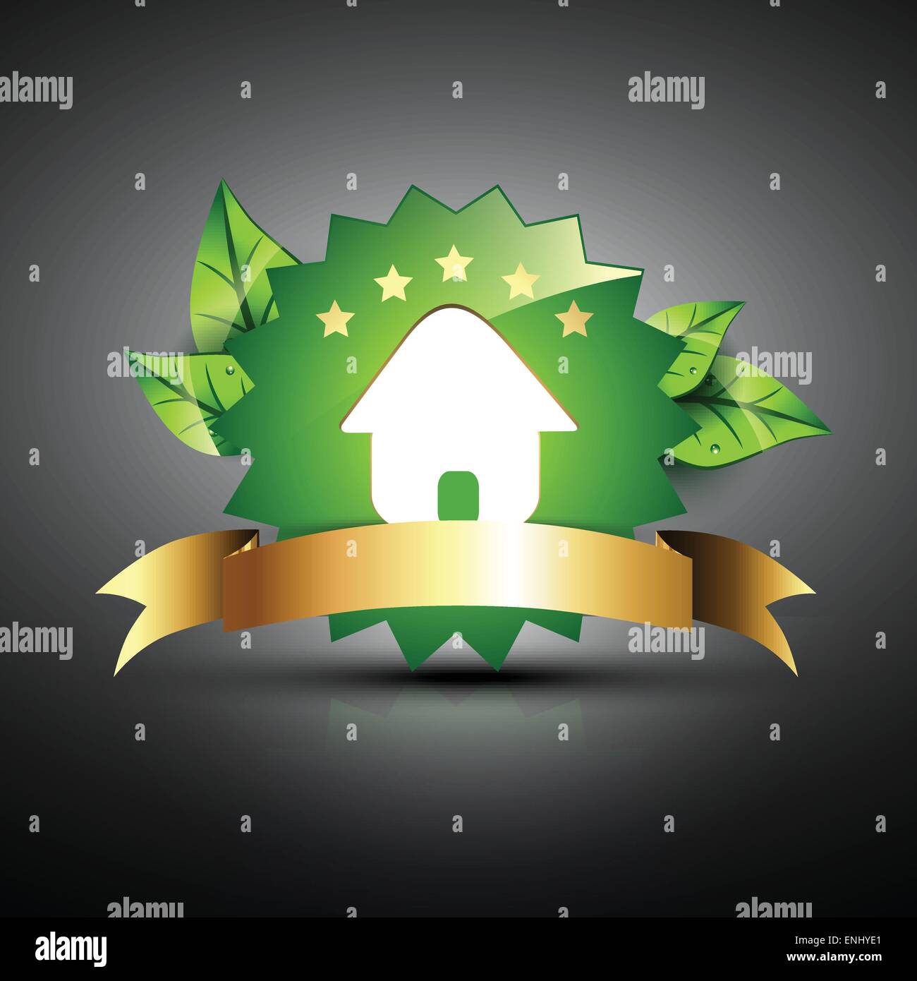 vector green house eco icon Stock Vector Image & Art - Alamy