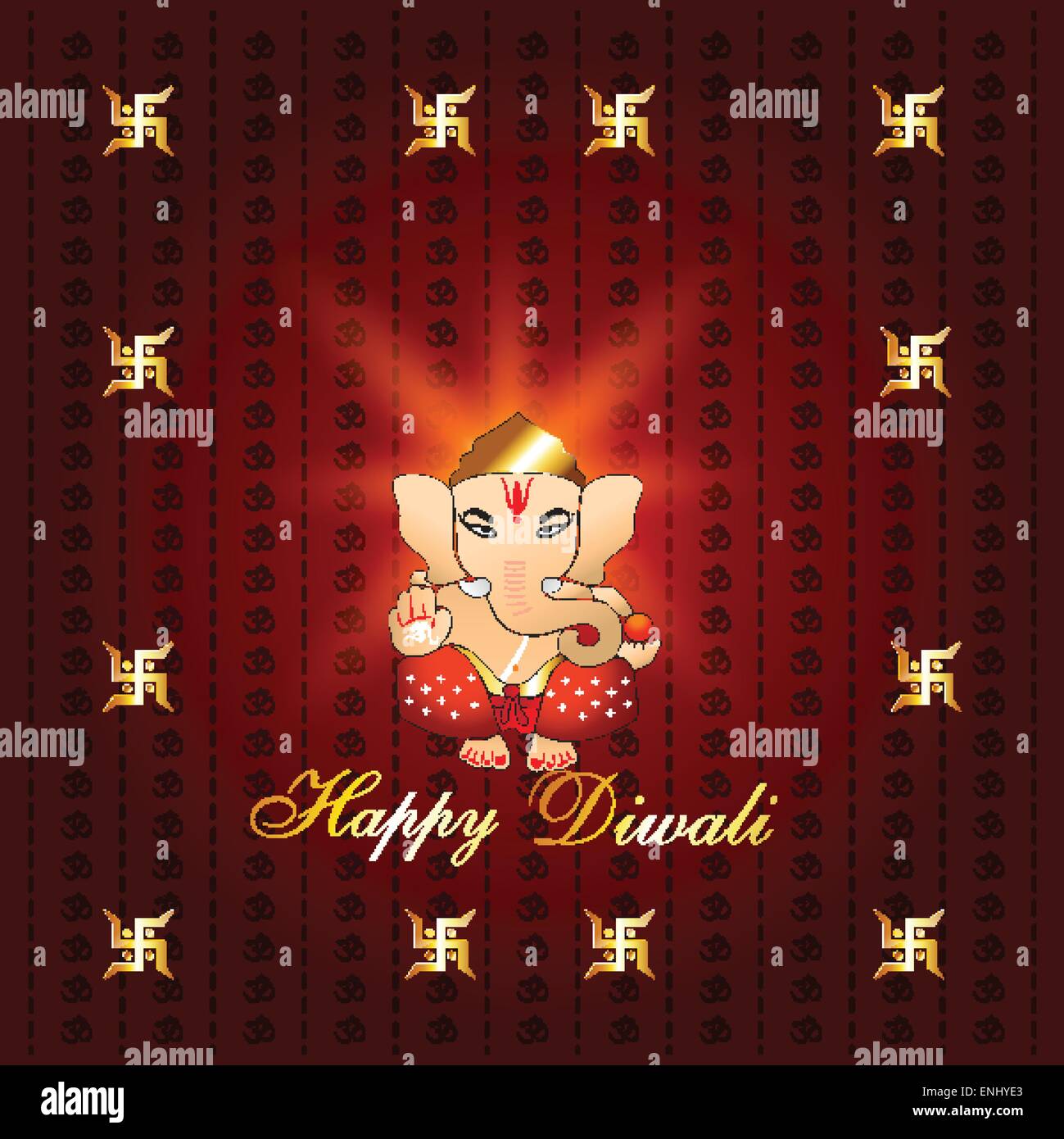 beautiful diwali background with lord ganesh Stock Vector Image &amp; Art ...