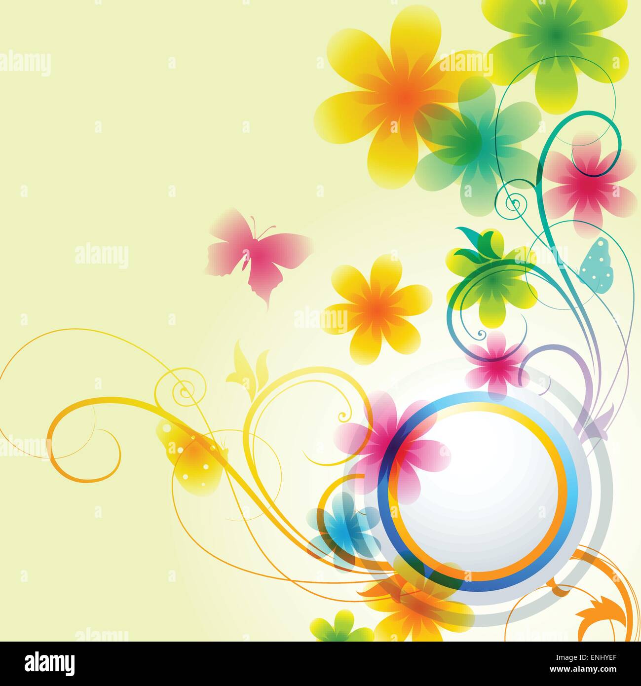 beautiful flower background design vector Stock Vector Image & Art ...