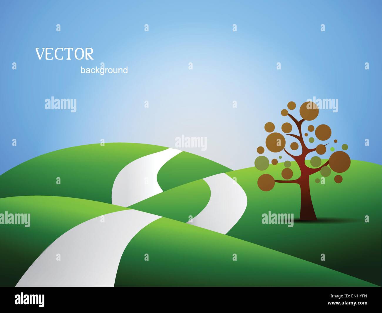 beautiful vector land scape Stock Vector