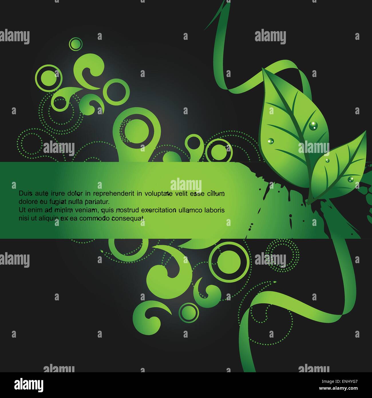 vector green leaf background illustration Stock Vector Image & Art - Alamy