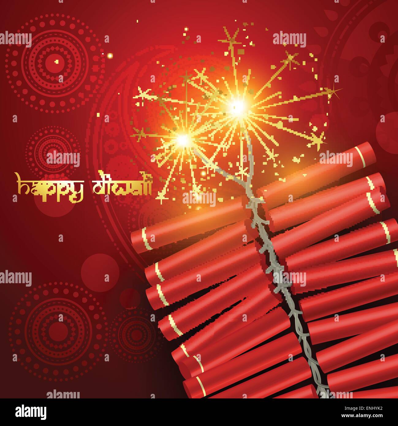 Artistic diwali crackers vector background hi-res stock photography and  images - Alamy