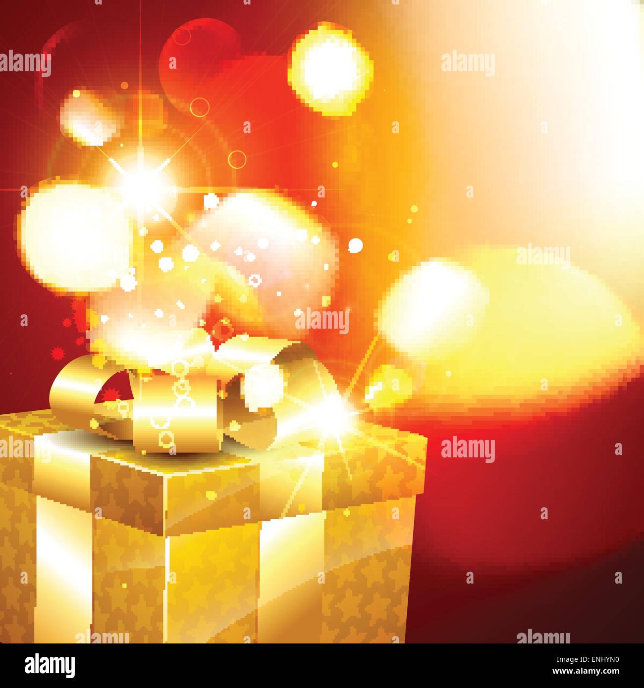beautiful gift box on stylish red background Stock Vector Image & Art ...