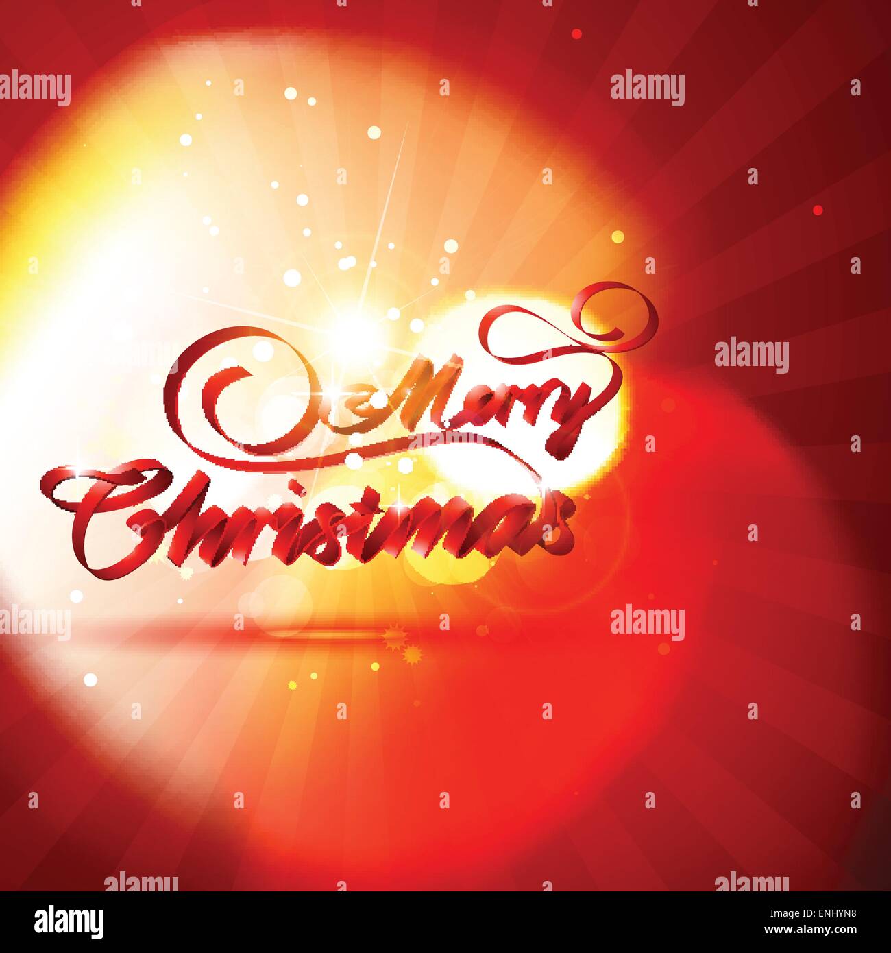 vector merry christmas background on red background Stock Vector Image ...