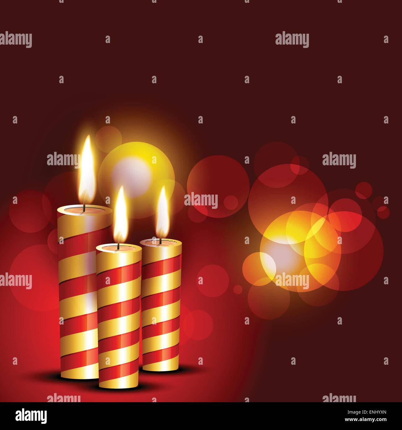 Candle decoration on diwali Stock Vector Images Alamy