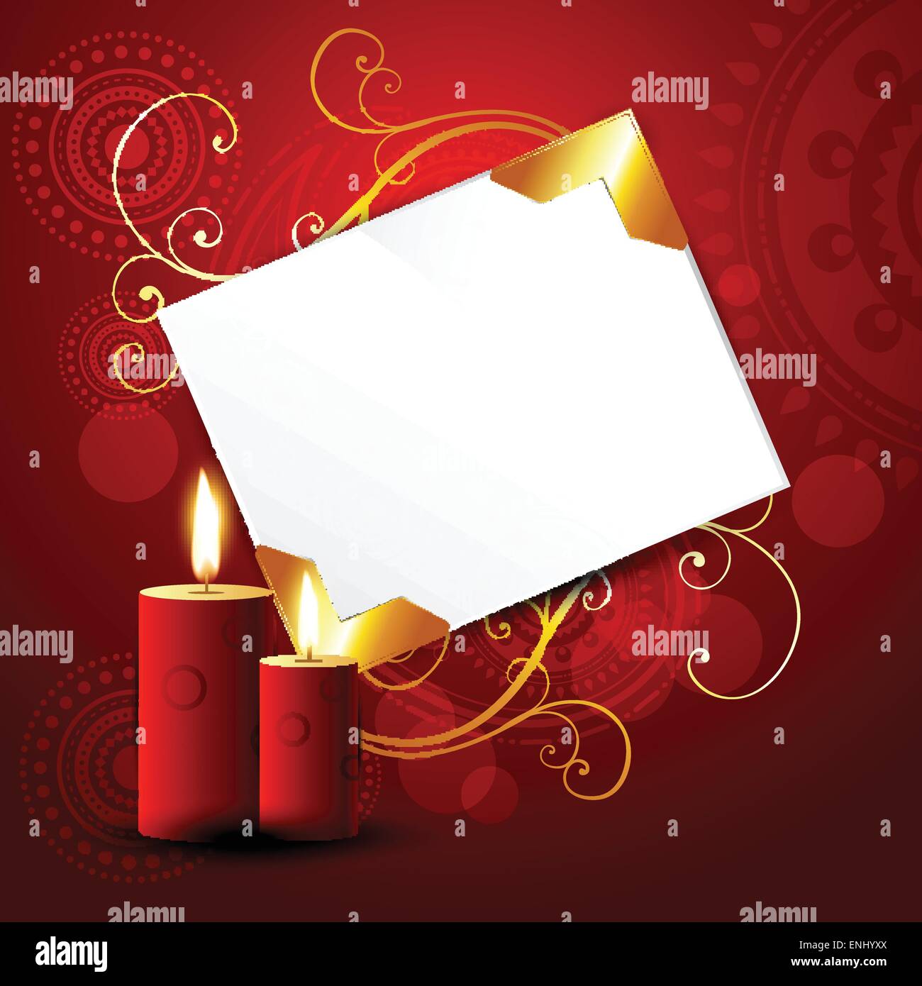 beautiful red candles on artistic background Stock Vector Image & Art