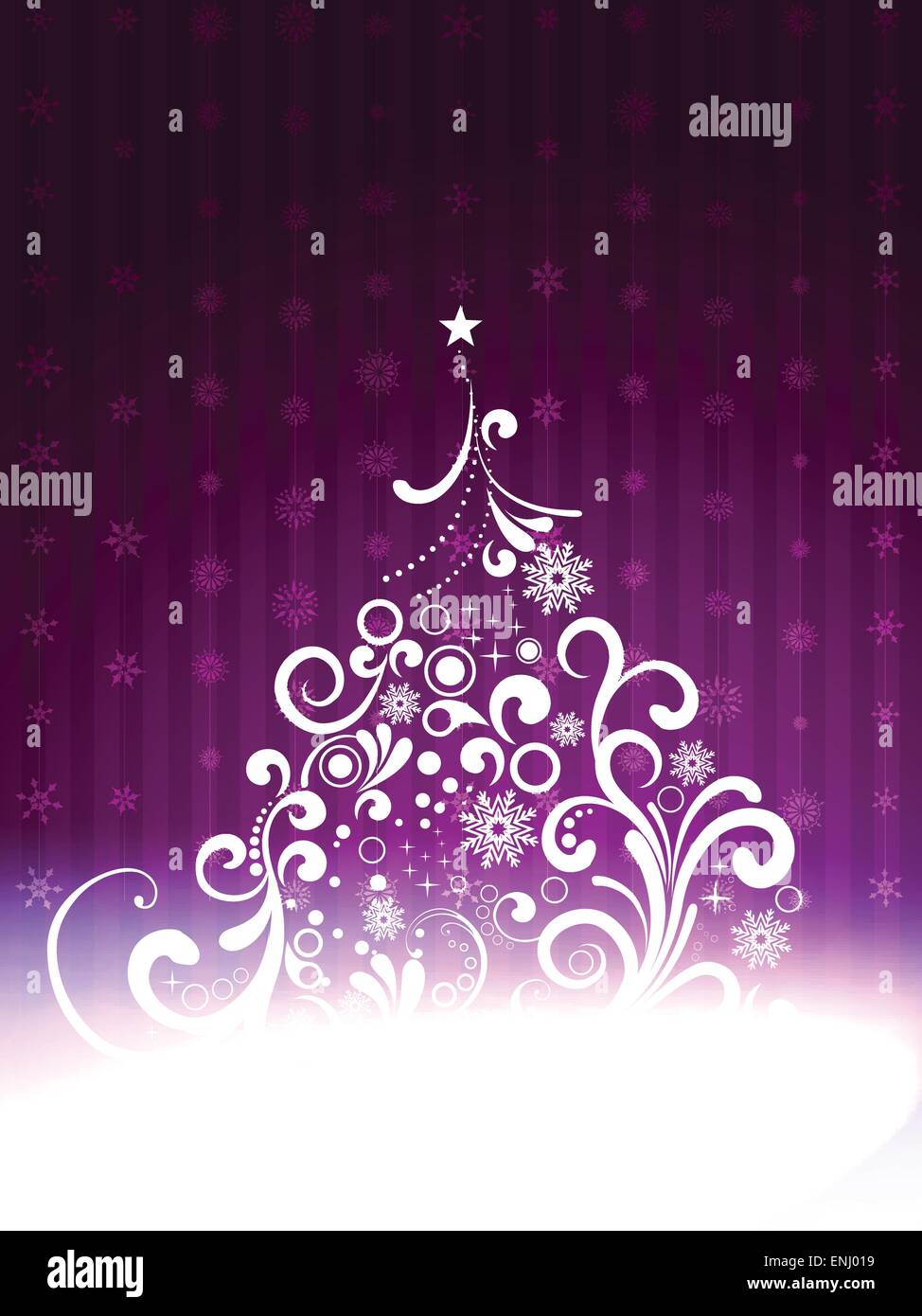 vector artistic glowing christmas tree background Stock Vector Image