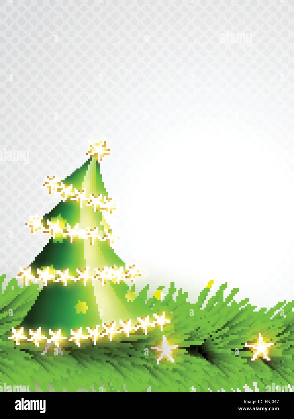 shiny green christmas tree vector illustration Stock Vector Image & Art ...