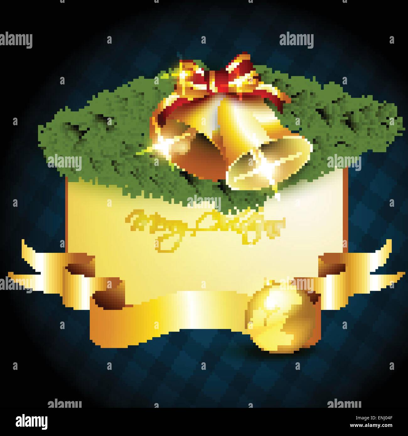 shiny merry christmas bell with space for your text Stock Vector Image ...