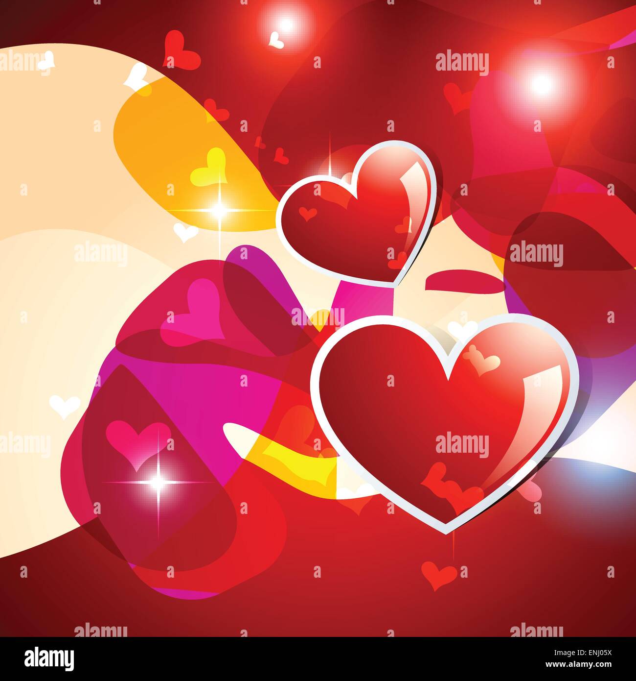 beautiful eps10 vector valentine day heart background Stock Vector ...