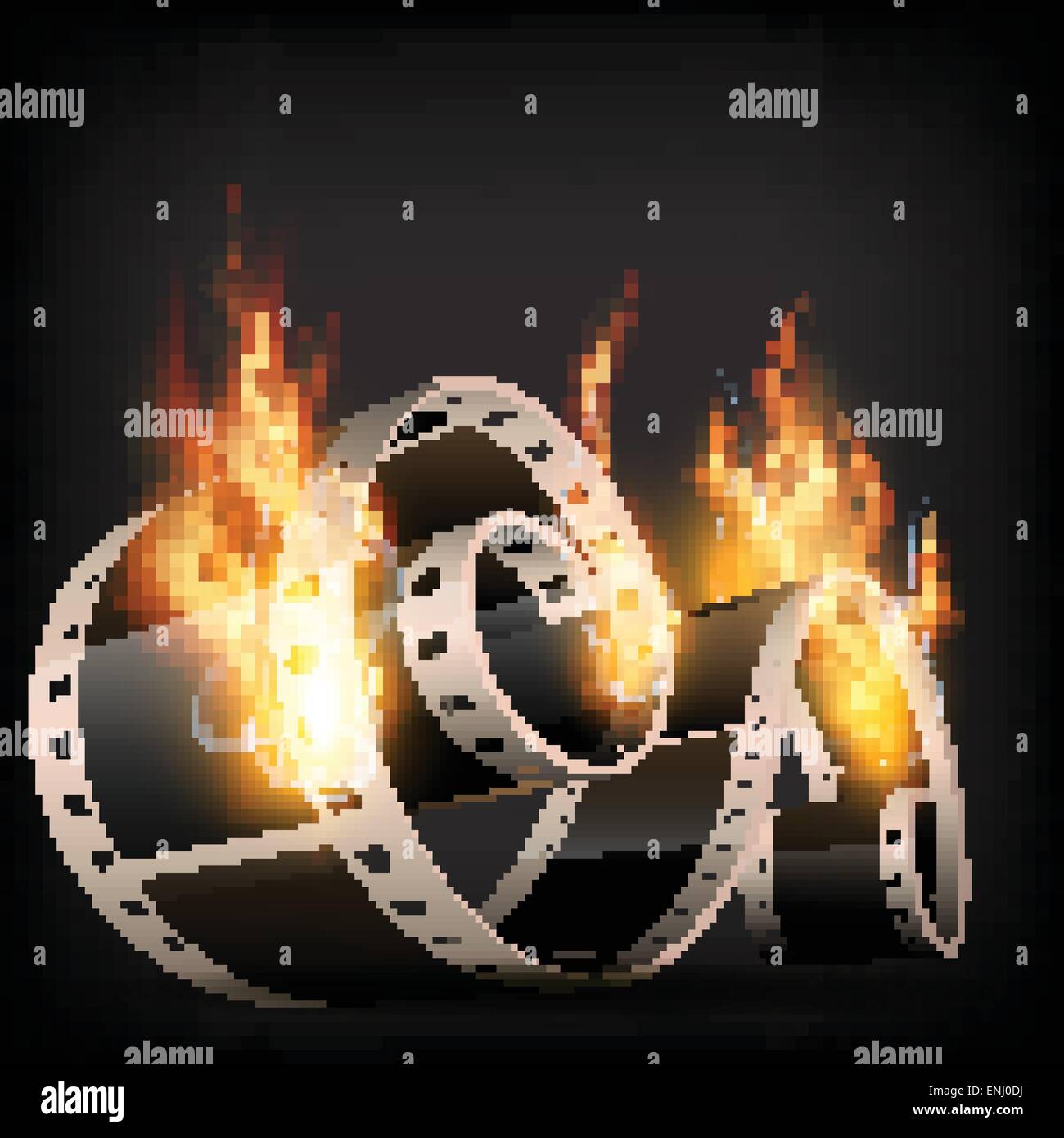 Burning film reel Stock Vector Images Alamy