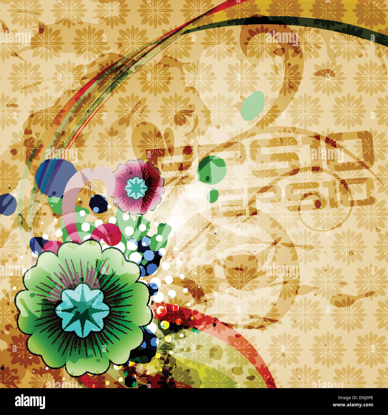 vector dirty flower background design Stock Vector Image & Art - Alamy