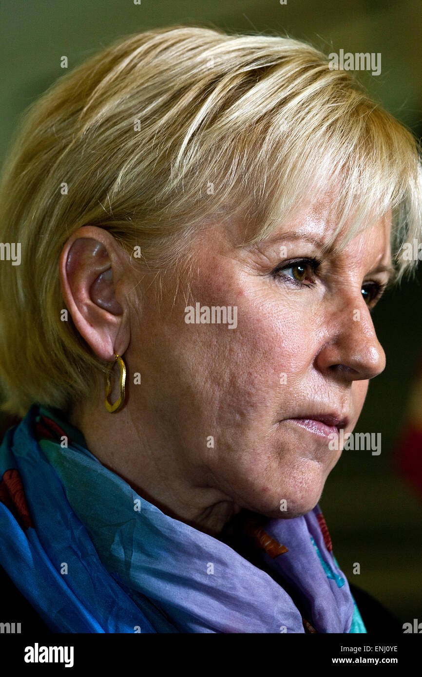 Elsinore, Denmark. 6th May, 2015. Swedish foreign minister, Mrs. Margot Wallstrom , pictured at the press conference in Elsinore, which concludes the 2 days Baltic-Nordic minister meeting. Credit:  OJPHOTOS/Alamy Live News Stock Photo