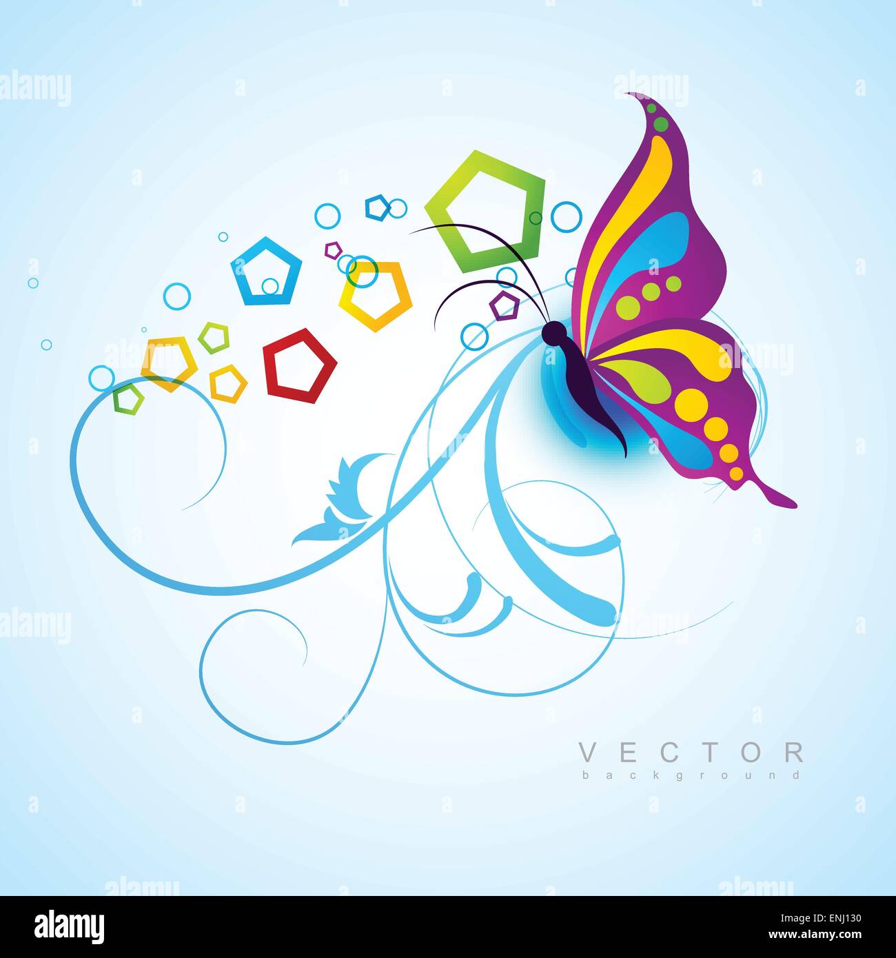 artistic butterfly vector design background Stock Vector Image & Art ...