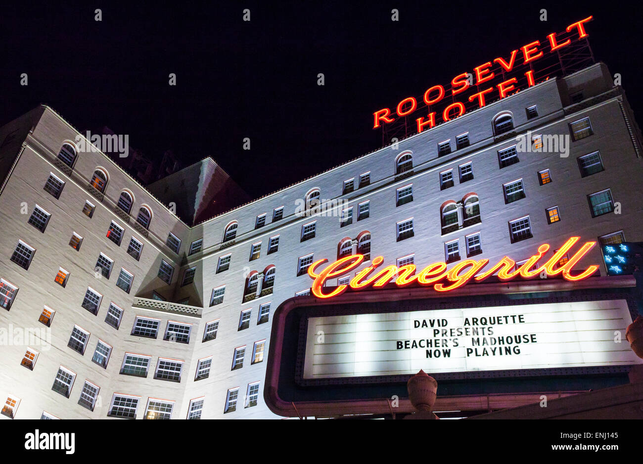 U.S.A., California, Los Angeles, Hollywood, an Hotel on the Boulevard Stock Photo