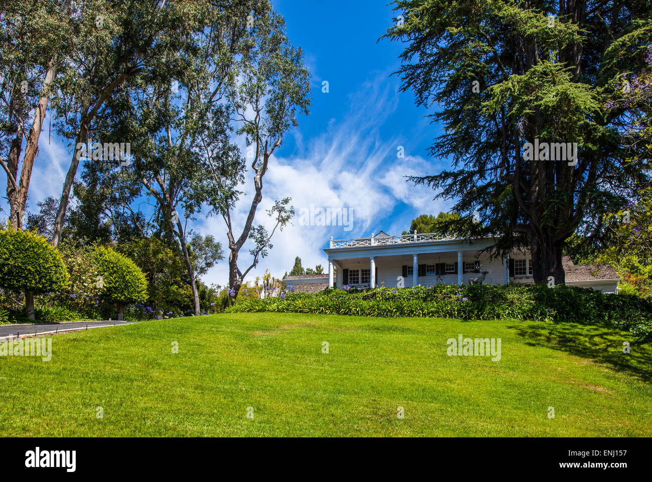 U.S.A., California, Los Angeles, the Belair villas Stock Photo