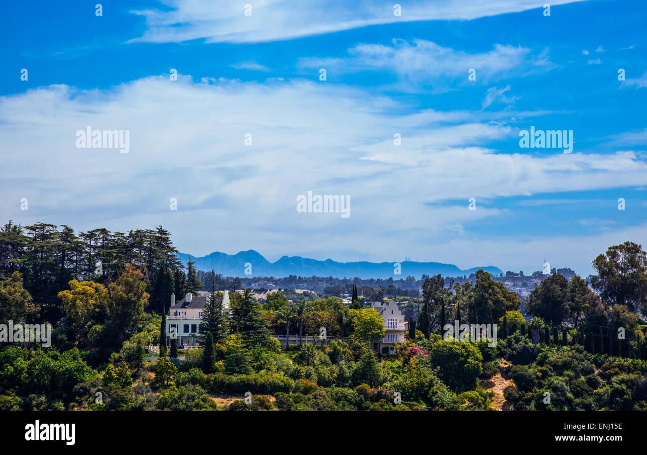U.S.A., California, Los Angeles, view from the Belair villas Stock Photo