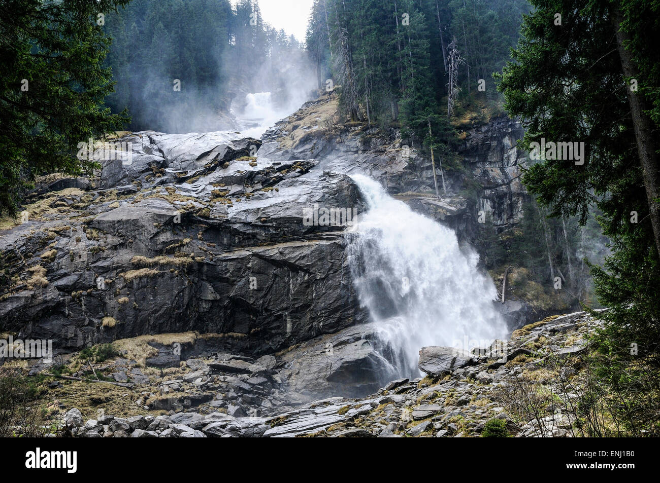 krimml waterfall Stock Photo