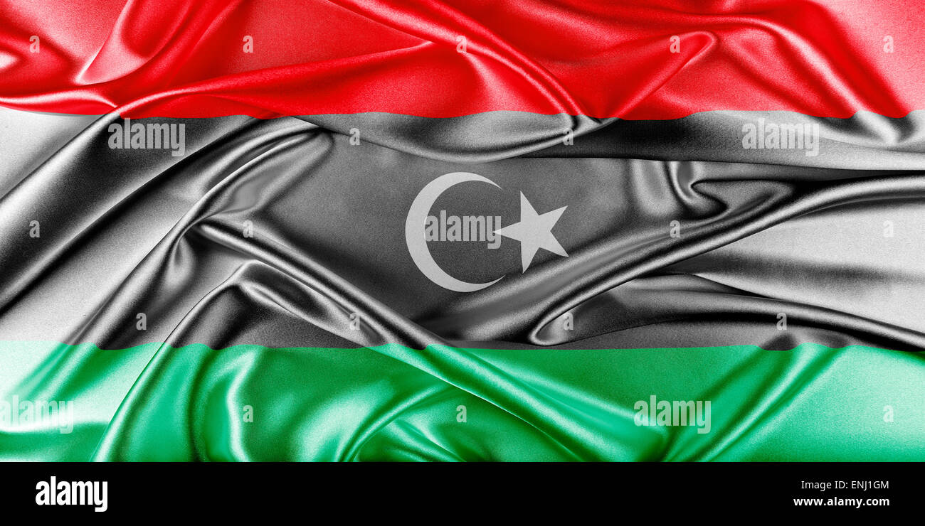 Libya waving flag hi-res stock photography and images - Alamy